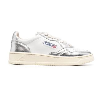 Autry Medalist Low Leren Sneakers - Dames - Sneakers - Wit - 37 EU - Katoen - Schoenen
