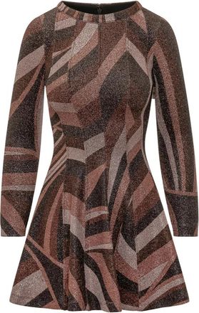 Pucci Iride Print Lurex Jersey Jurk - Dames - Korte kleedjes - Veelkleurig - M - Polyester - Kleedjes