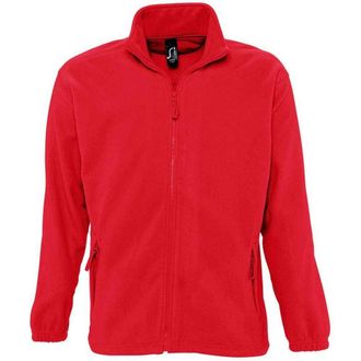 SOLS Volwassen uniseks fleecejack North (Rood)