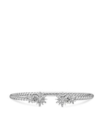 David Yurman sterling silver Starbust diamond bracelet (3.5mm) - women - Sterling Silver/Diamond - S