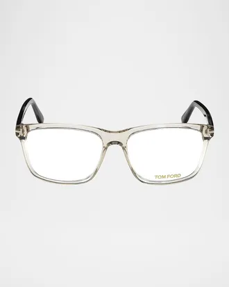 Tom Ford Square Acetate Optical Glasses, Gray