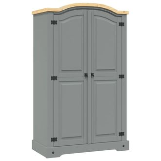 Berkfield Home Wardrobe Mexican Pine Corona Range 2 Doors Grey