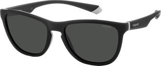 Polaroid Zwart Grijs Zonnebril - unisex - Zonnebrillen - Zwart - 56 MM - Accessoires