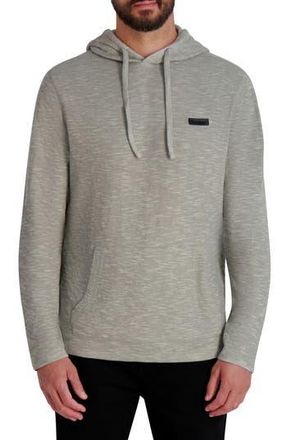 Karl Lagerfeld Logo Patch Hoodie in Light Grey at Nordstrom Rack, Size Medium