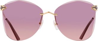 Cartier Panthere de Cartier Purple Butterfly Ladies Sunglasses CT0398S 003 62