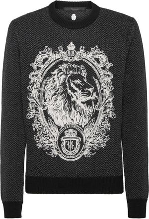 Billionaire Boys Club Pullover Ronde Hals - Heren - Ronde hals truien - Zwart - 5XL - Wol - Truien & Vesten