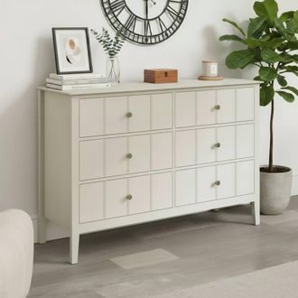 Melody Maison Ivory 6 Drawer Chest Of Drawers - Padstowe Ivory Range