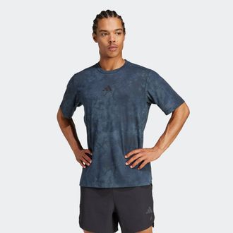 adidas T-Shirt ADIDAS PERFORMANCE POWER AOP TEE, Herren, Gr. XL, aurora ink, schwarz, Obermaterial: 70% Polyester, 30% Baumwolle, Shirts T-Shirt