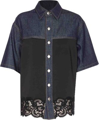 Stella McCartney Denim Shirt With Frontal Buttons Closure