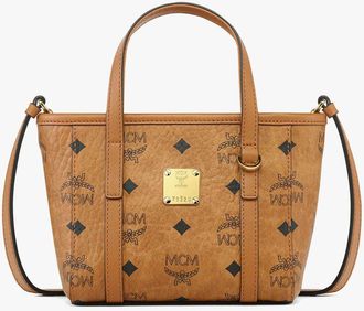 MCM X-Mini Toni Top-Zip Shopper in Visetos