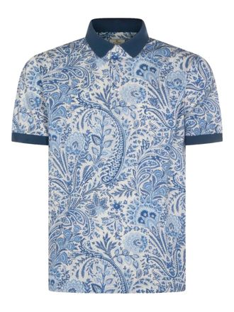 Etro paisley-print polo shirt - White