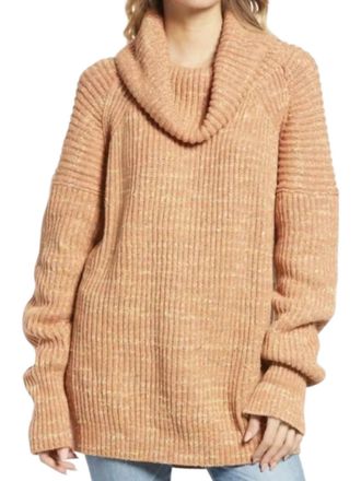 Free People Leo Tunic Sweater In Pink Quartz
