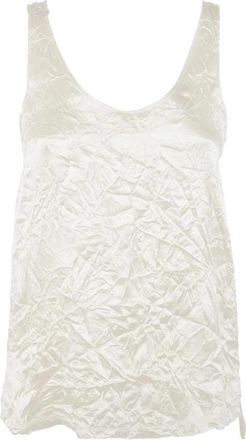 Lanvin Crinkled Camisole Top - Dames - Tops zonder mouwen - Wit - S - Tops