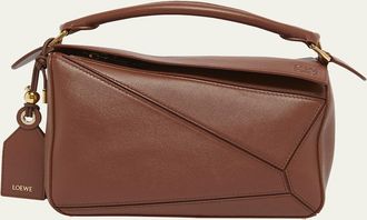 Loewe Puzzle Elevated Small Top-Handle Bag in Leather