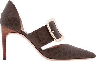 Bally Jessye 85 Buckle Monogram Pumps