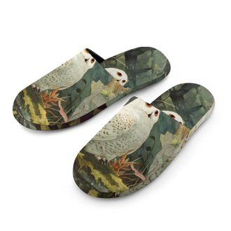 Generic White Owl Animals World Mens House Slippers Slip Indoor Slipper On Shoes Warm Outdoor