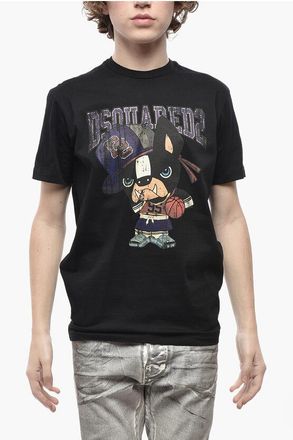 Dsquared2 Cotton Crewneck T-Shirt BULLDOG GAME size Xxl