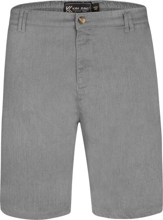 KAM Shorts Smart Stretch Dobby Weave Pockets Formal Mens Plus Size 2XL-8XL 3403 (UK, Waist, 48, Plus, Regular, Grey)