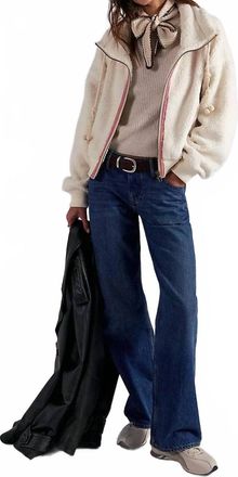 Free People Alpine Sherpa Cardigan In White Swan