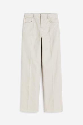 H&M Gerade Twillhose - Hellbeige