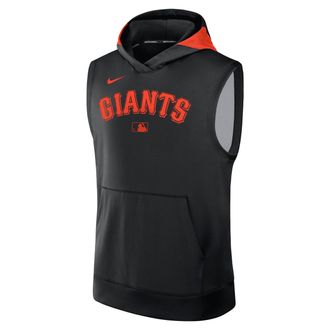 Nike San Francisco Giants Authentic Collection Mens Nike Mens Dri-FIT MLB Sleeveless Pullover Hoodie in Black | 013U088NGIA-2G5