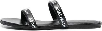 Balenciaga (WMNS) Balenciaga Logo Sandals Calf Black 694999WCAE11090