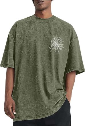 Generic Oversized T Shirt Men Short Sleeve Washed Tops Big and Tall Heavyweight Cotton Summer Shirts Work Gym Vintage Graphic Tees Distressed Tshirts Fashion 