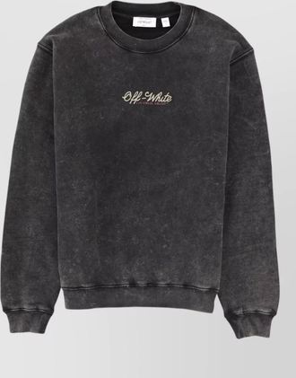 Off-white sweatshirt crew neck graphic print long sleeves