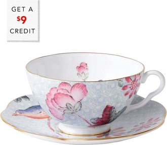 Wedgwood Cuckoo 2Pc Teacup & Saucer Setwith $9 Credit
