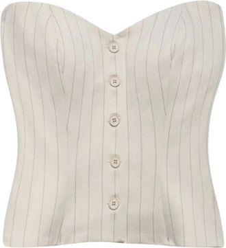 Aniye By Top Irina Gessato - Dames - Tops zonder mouwen - Beige - L - Leer - Tops