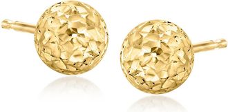Ross-Simons Italian 18kt Yellow Gold Diamond-Cut Stud Earrings