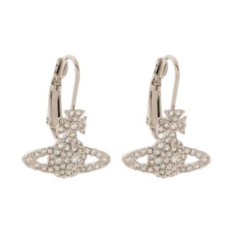 Vivienne Westwood Grace messing oorbellen - Dames - Oorbellen - Grijs - ONE Size - Accessoires