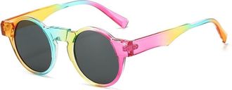 Generic Fashion Small Round Frame Mens And Womens Sunglasses Outdoor Commuting Sports Vacation Sun Glasses(Multi-colored)