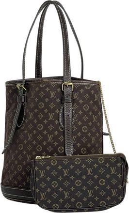 Louis Vuitton Brown Ebene Monogram Pouch Shoulder Bag Tote Bag (Pre-Owned)