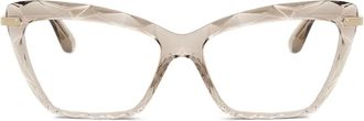 Dolce & Gabbana Eyewear DG5025 crystal-faceted cat-eye glasses - Brown