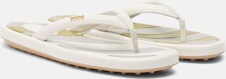 Tod's Striped leather thong sandals
