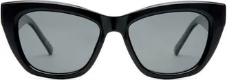 Le Specs Lumen Polarized 53mm Cat Eye Sunglasses in Black at Nordstrom