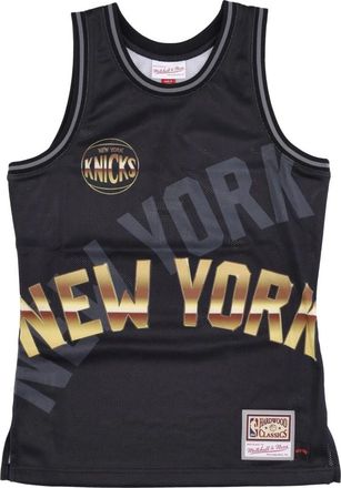 Mitchell & Ness NY Knicks Tank Top Hardwood Classics - Heren - Fitness - Zwart - M - Polyester - Fitness