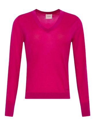 Calvin Klein v-neck top - women - Merino - S - Pink