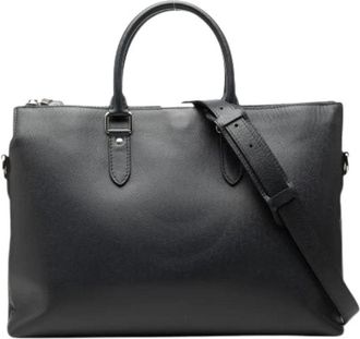 Louis Vuitton Pre-owned Anton Soft Briefcase - Heren - Vintage Handtas - Blauw - ONE Size - Leer - Vintage