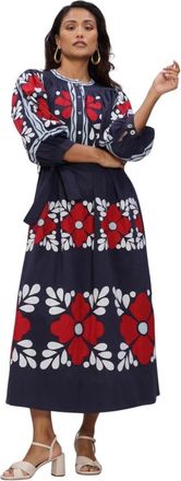 Antik Batik OXO Dress - Dames - Casual kleedjes - Blauw - XS - Kleedjes