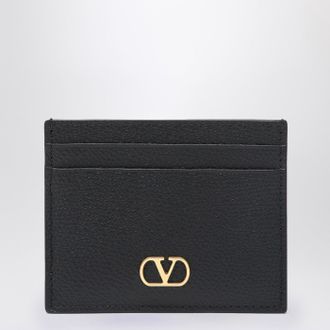 Valentino Garavani Vlogo Signature Black Credit Card Holder