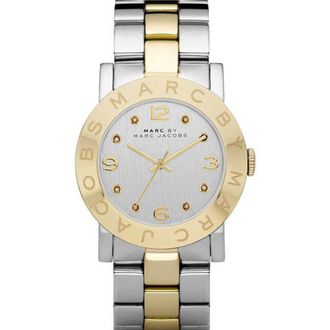 Marc Jacobs Womens MBM3139 AMY Silver Two-Tone Ladies Watch - Silver & Gold Stainless Steel - One Size
