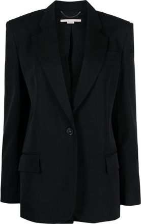 Stella McCartney single-breasted blazer - women - Spandex/Elastane/Viscose/Wool/Cotton - 44 - Black