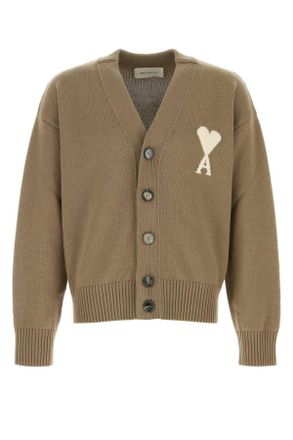 Ami Ami Cappuccino Wool Blend Cardigan