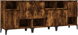 vidaXL Vidaxl - Sideboards 3 pcs Smoked Oak 60x35x70 cm Engineered Wood