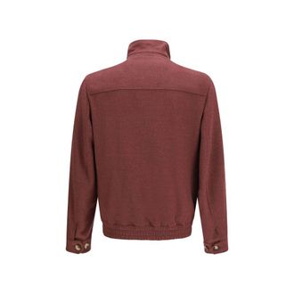 Brunello Cucinelli Merino Wool Jacket - Bordeaux