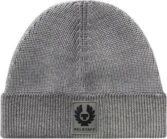 Belstaff Garment Dye Aspect Beanie - Heren - Hoeden - Grijs - ONE Size - Wol - Accessoires