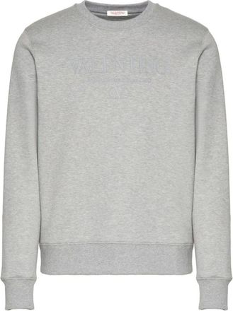 Valentino Heren, Sweatshirts & Hoodies, Grijs, Maat: 2XL Katoen