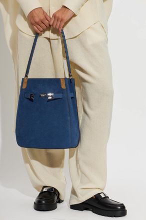 Tory Burch Leather Bag Lee, Womens, Blue